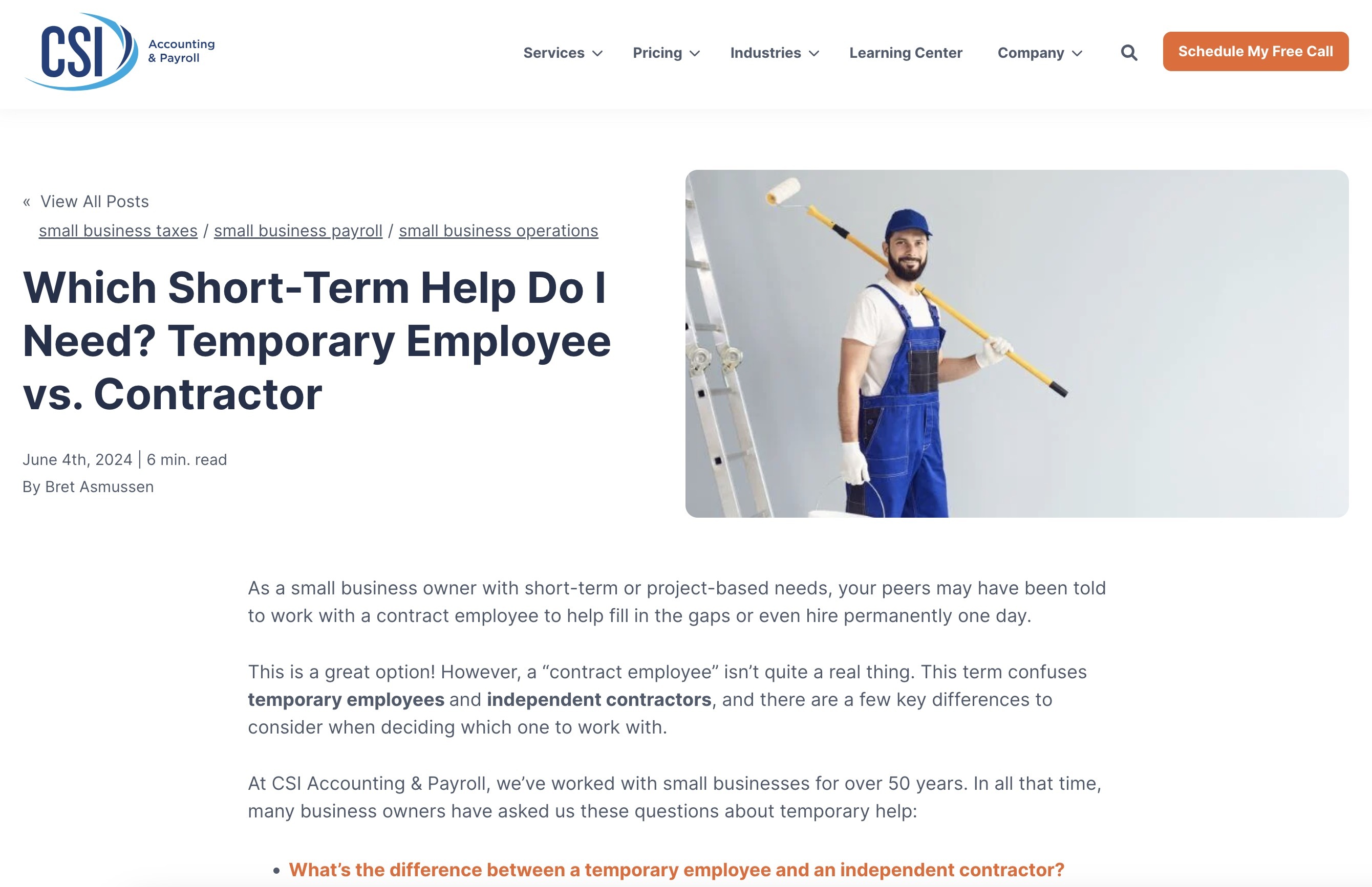 CSI Accounting Comparison Article
