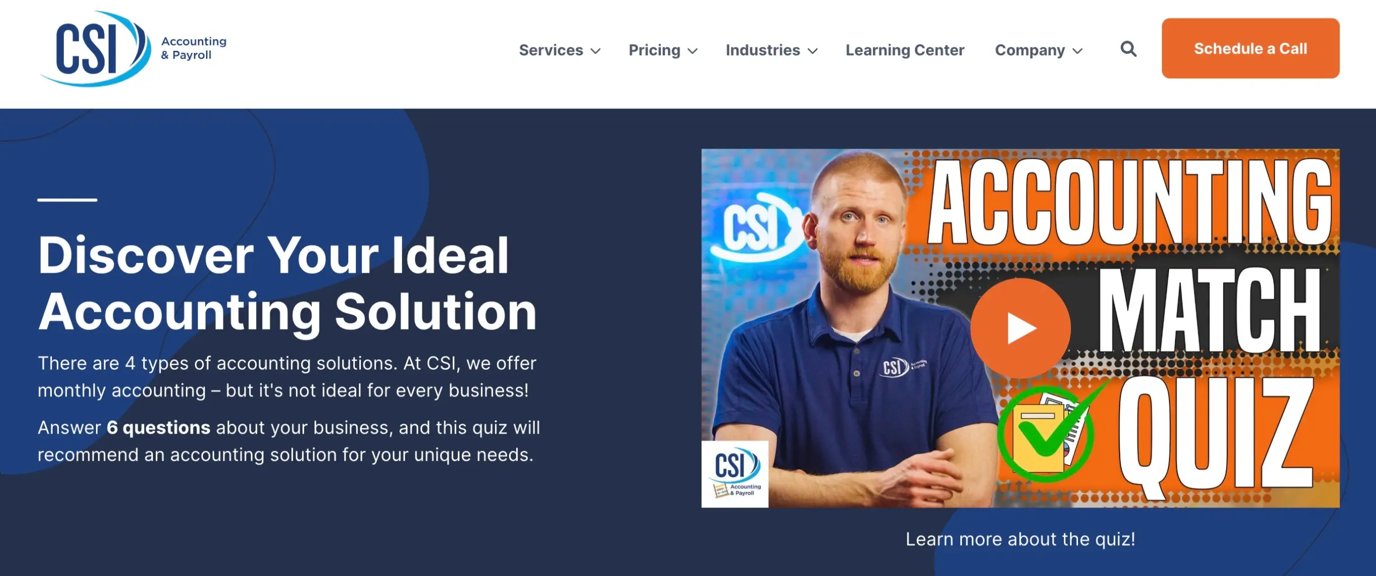 CSI Accounting Quiz Self-Selection 1