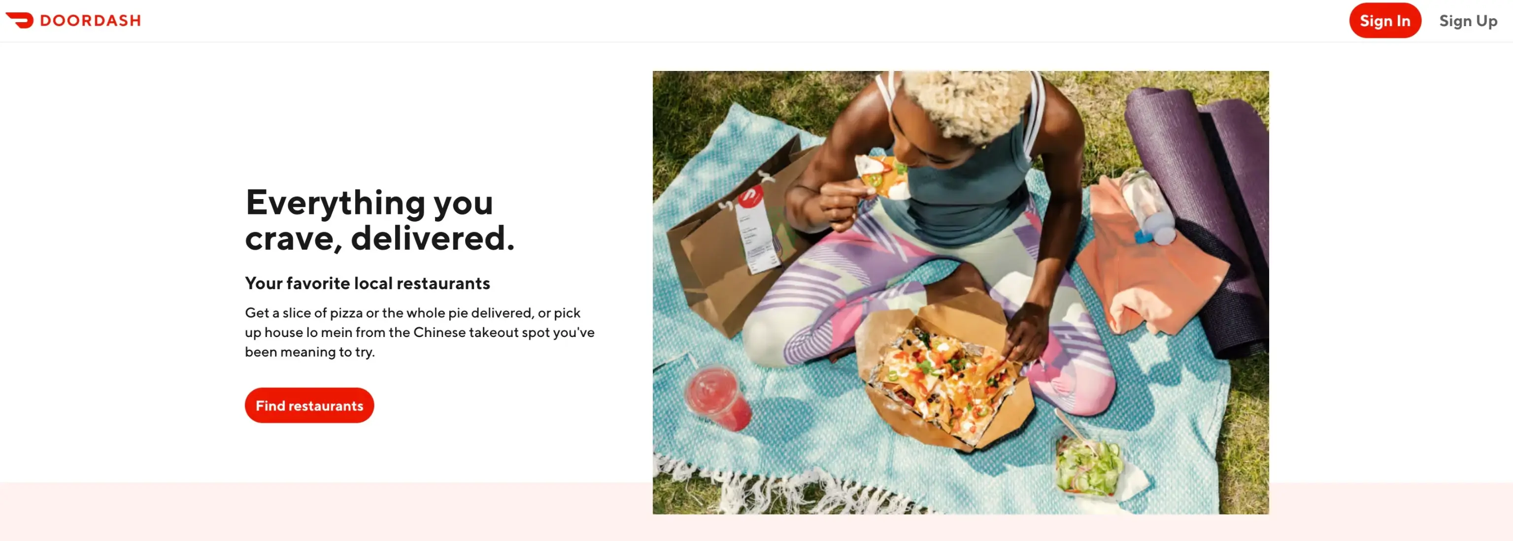 DoorDash Homepage