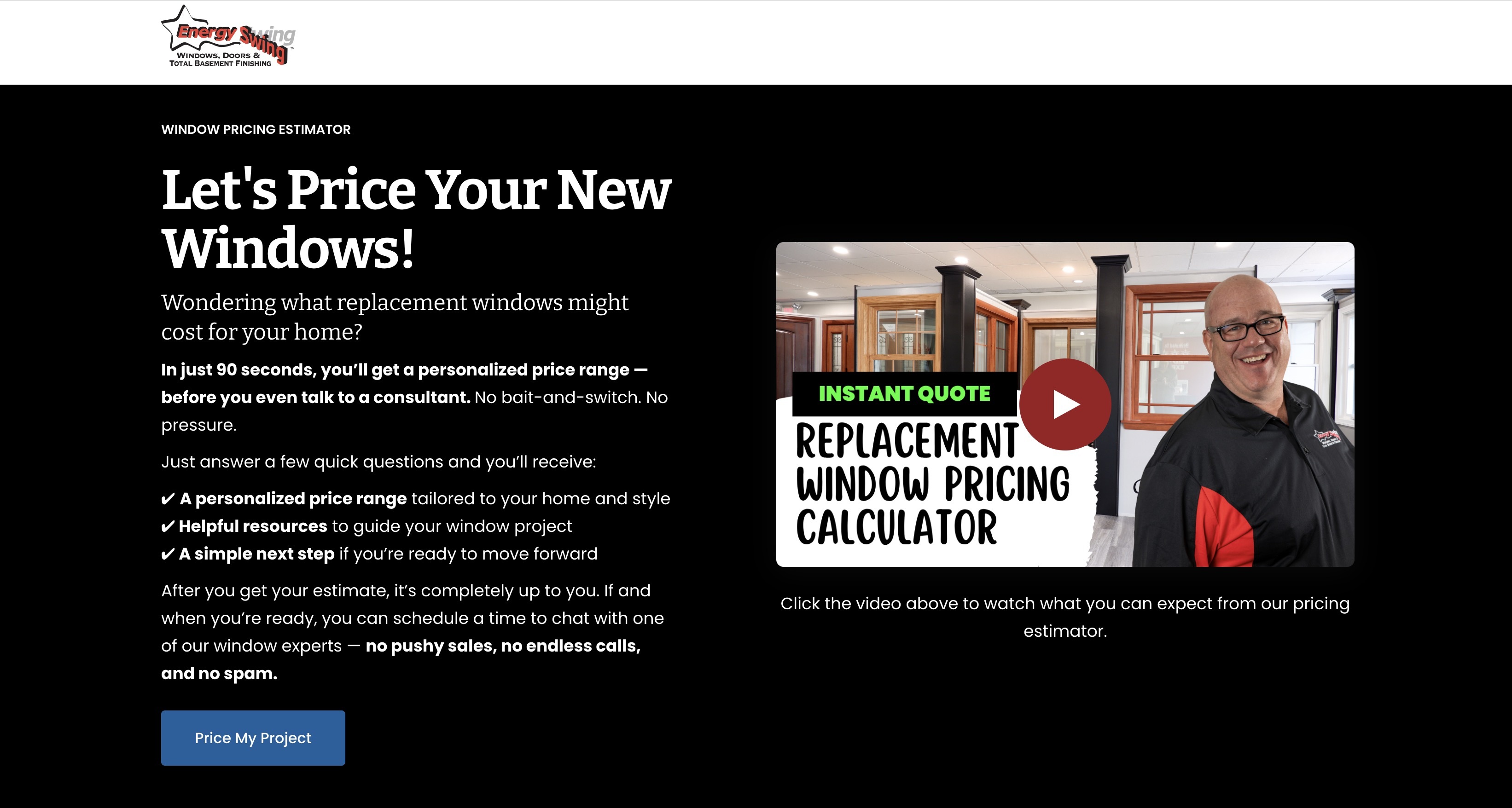 Energy Swing Pricing Calculator