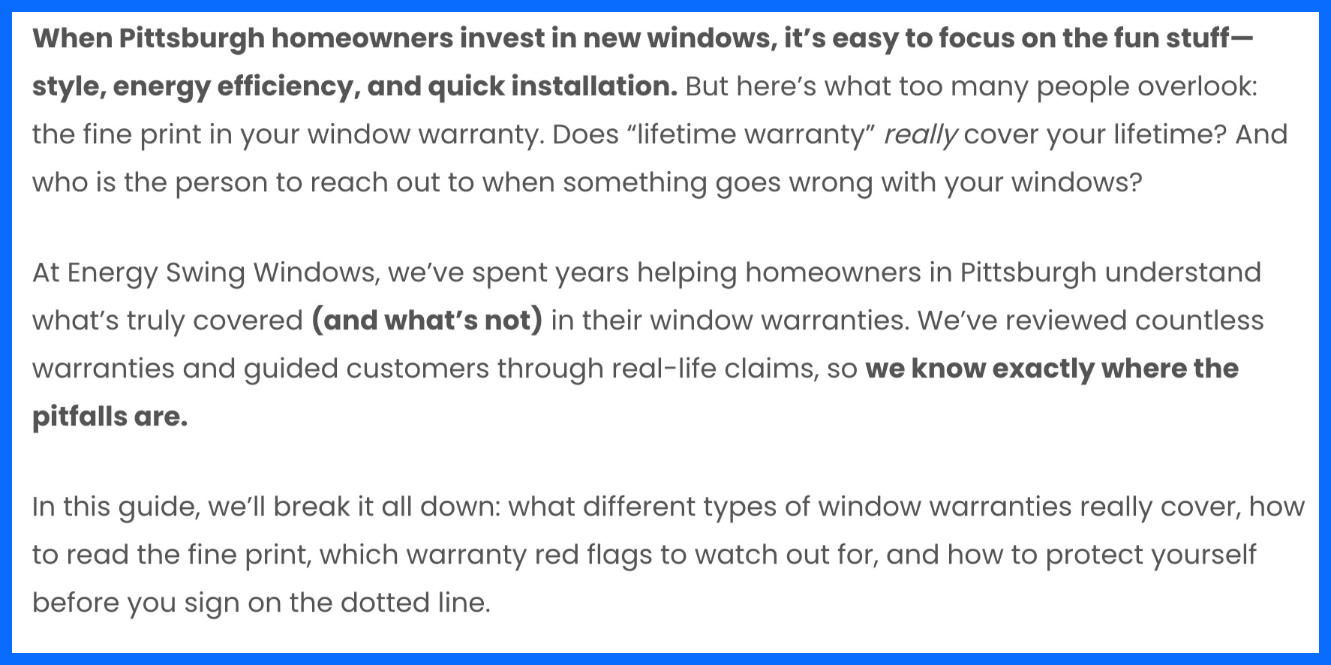 Energy Swing Warranties Article