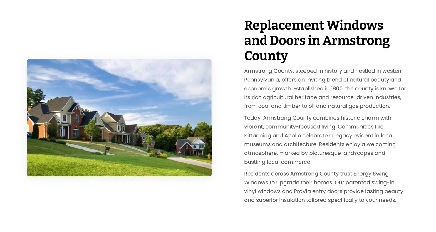 Home Service Area Page