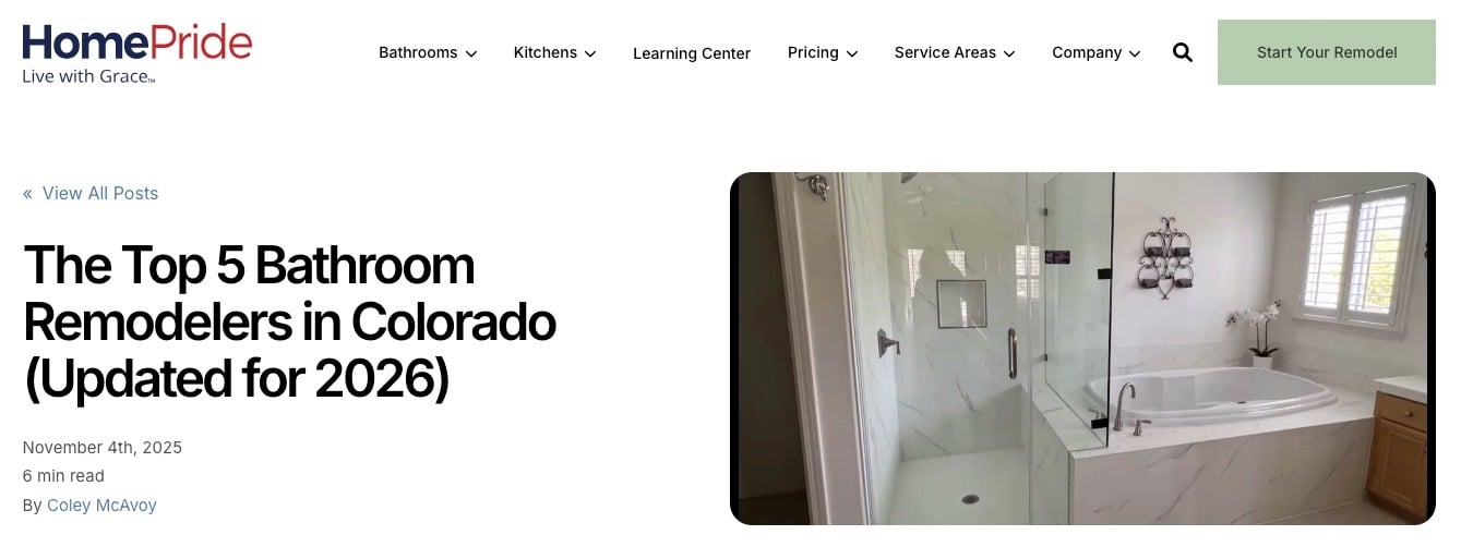 HomePride Best In Class Article