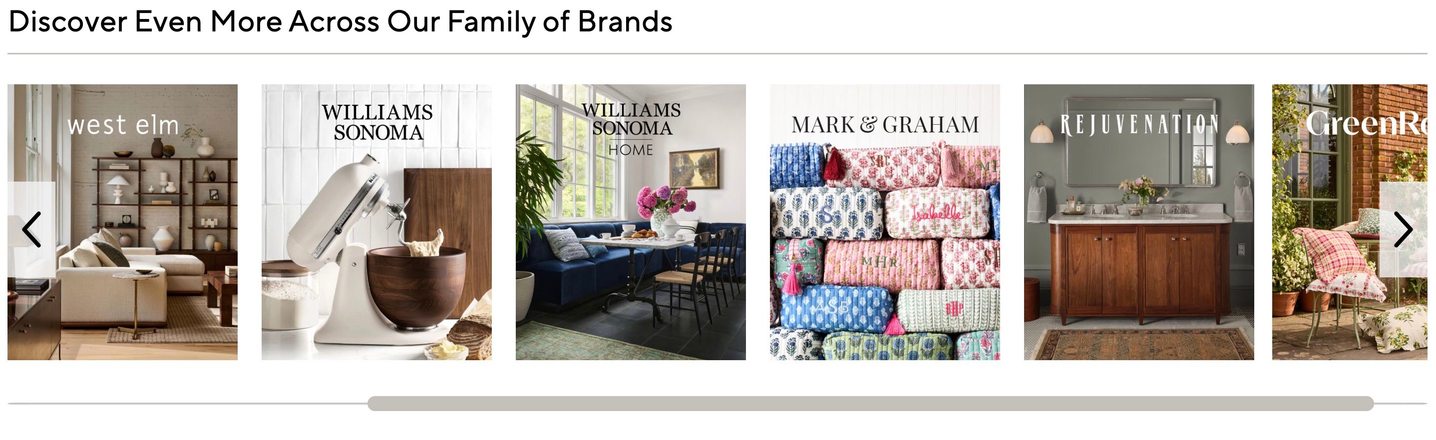 Pottery Barn Multi Brand Website