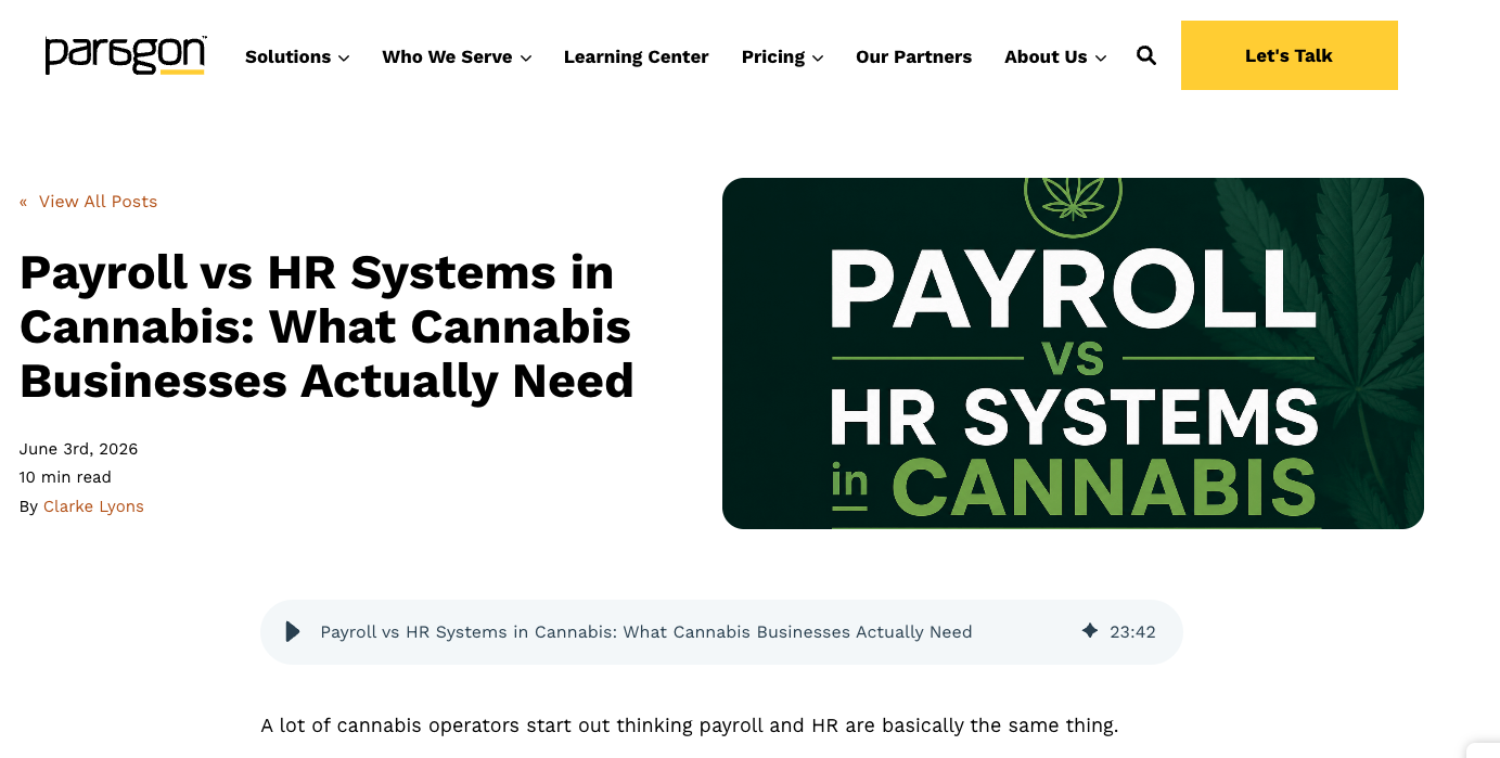 paragon payroll comparison article about payroll vs hr systems