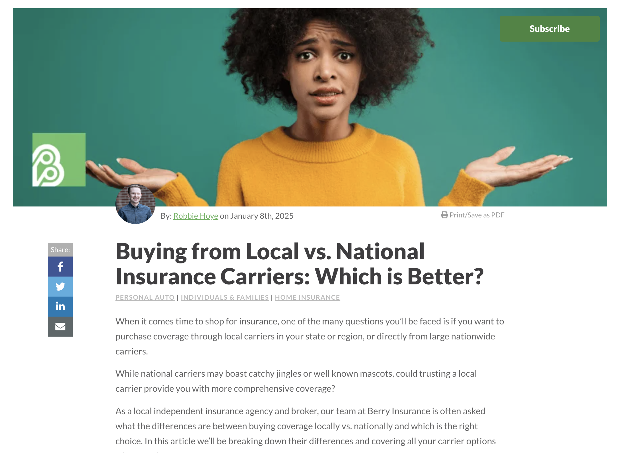 Berry Insurance Comparison