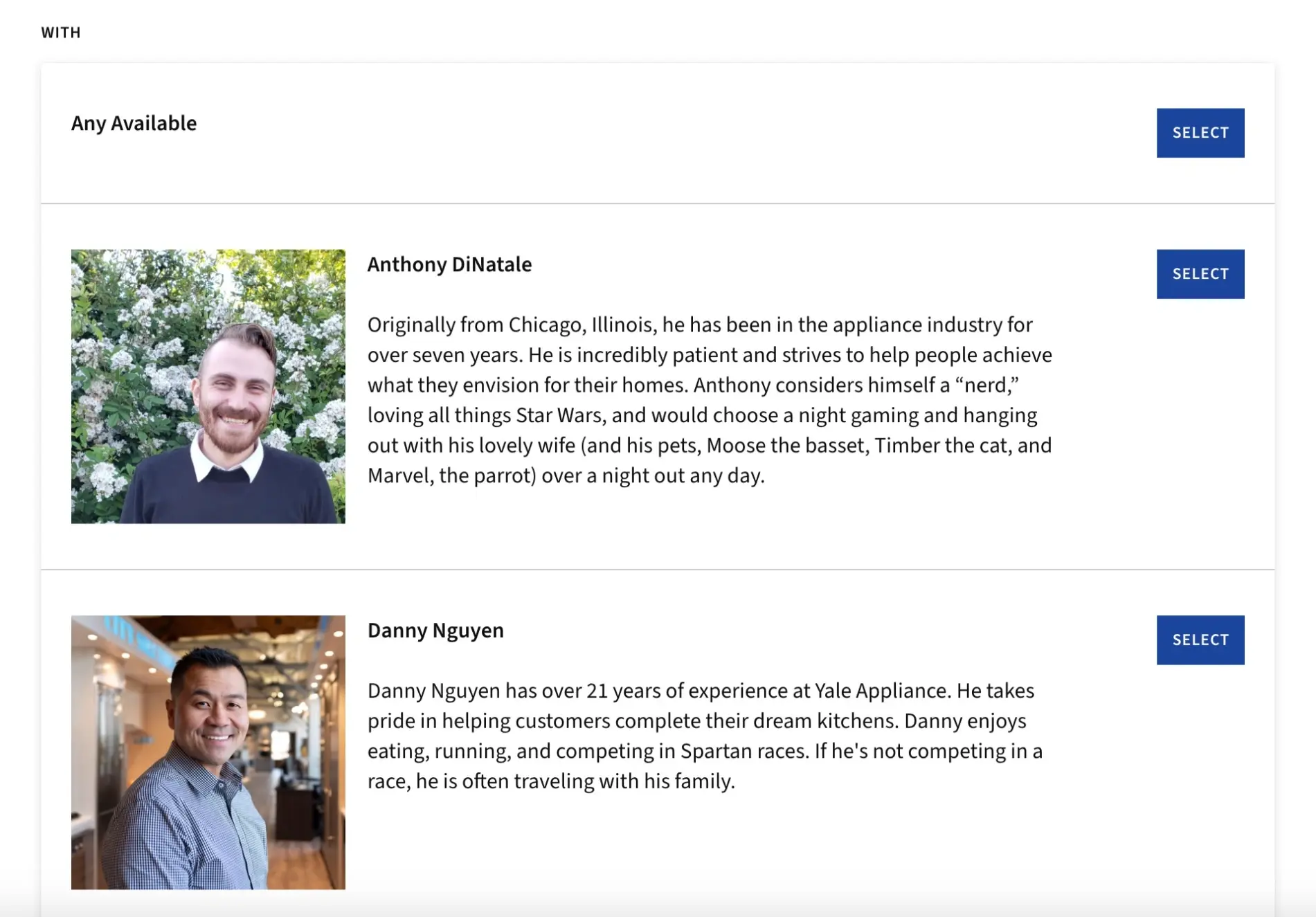 Yale Appliance Self-Scheduling