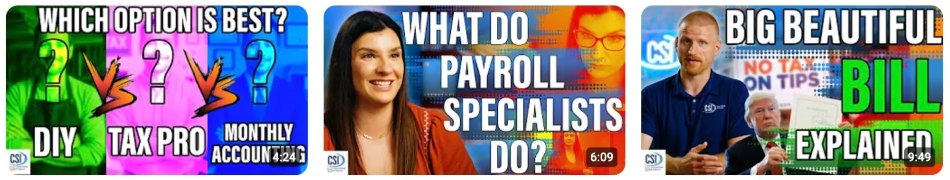 YouTube Thumbnails CSI Accounting